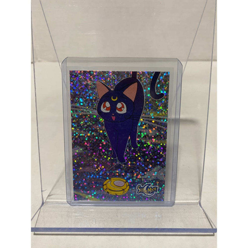 Sailor Moon Trading Card Luna Prismatic Glitter Foil #19 Dart Flipcards 1997